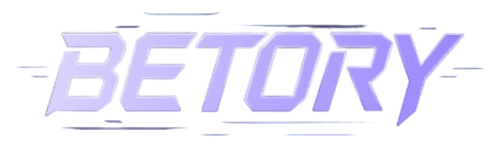 Logo du casino en ligne Betory, couleurs violettes claires.