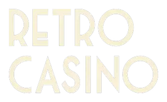 Logo du casino en ligne Retro Casino, en lettres crème de style rétro.