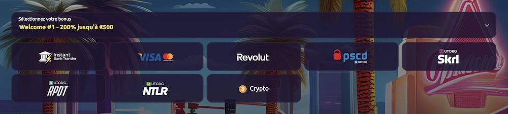 methodes de paiements disponibles sur prive casino