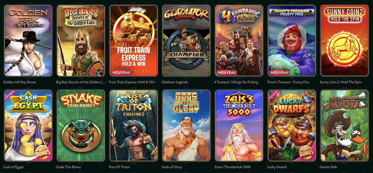 mini jeux populaires sur le site de Cashed Casino