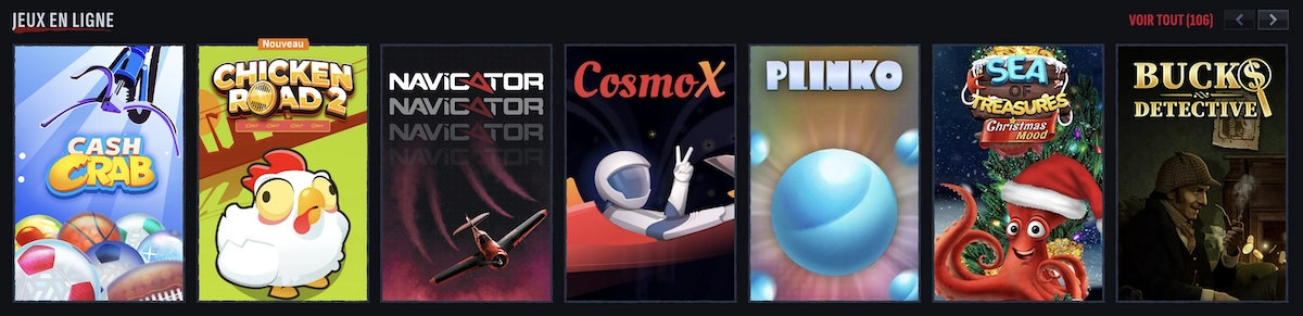 les mini jeux sur le site de Mafia Casino