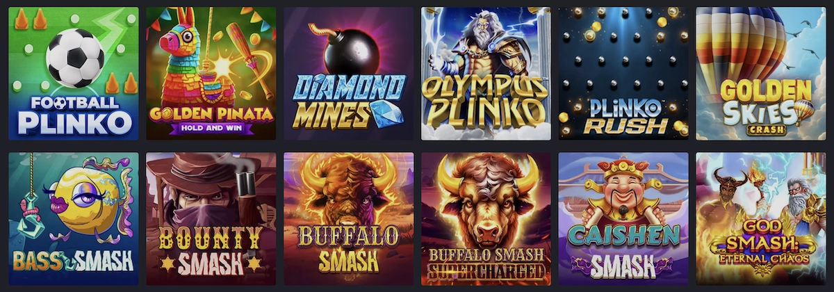 les mini jeux sur le site de Olympe Casino