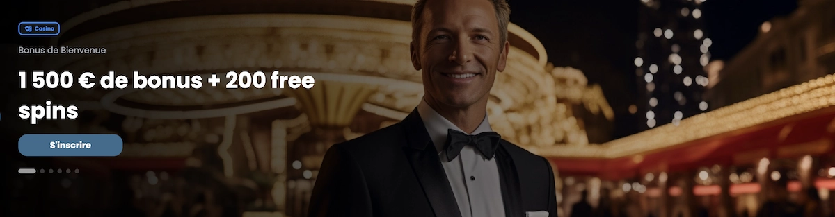 bonus de bienvenue de Casino Night de 1500 euros et 200 free spins