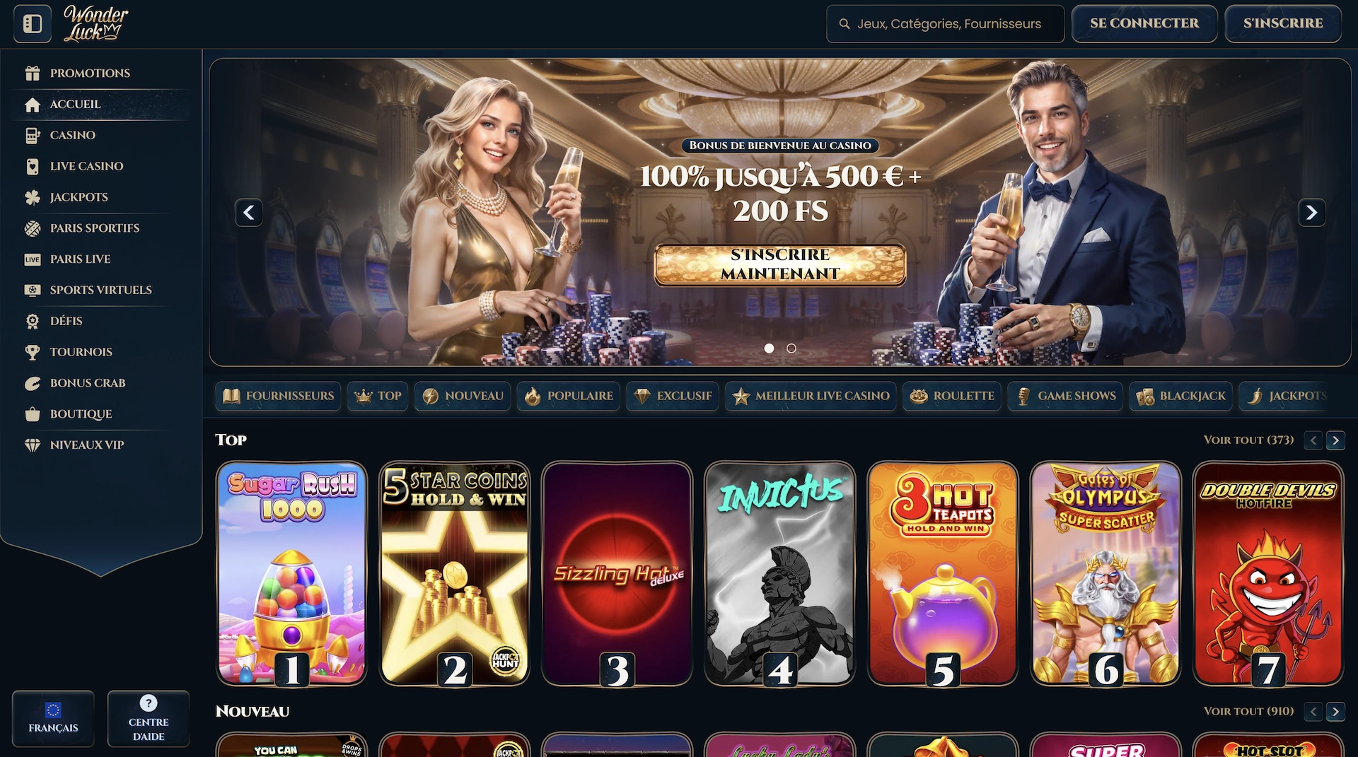 page_accueil_francais_wonderluck_casino