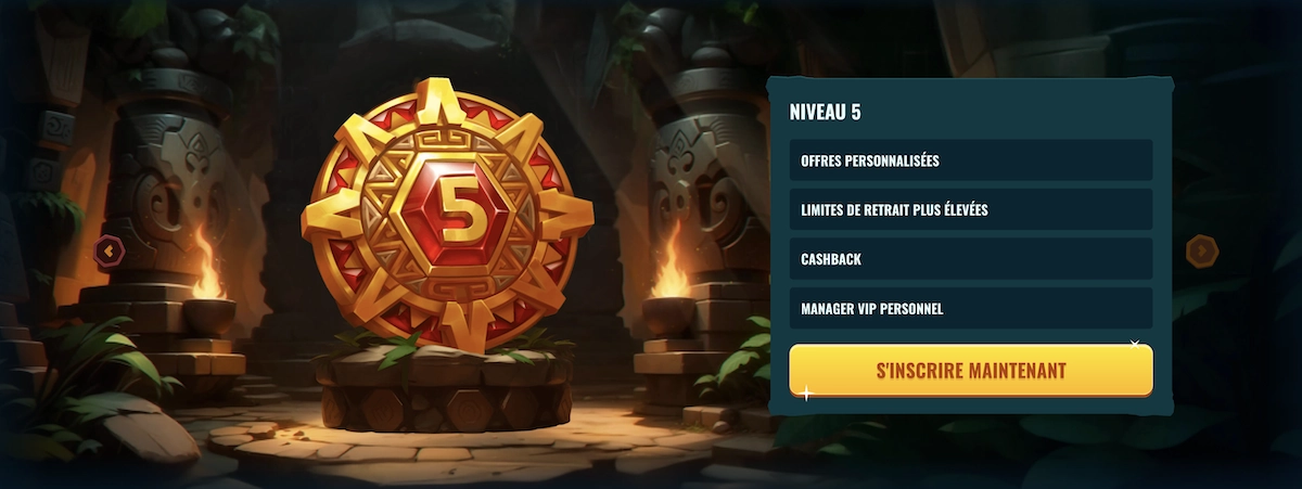 avantages du niveau 5 de programme VIP de Spinanga Casino