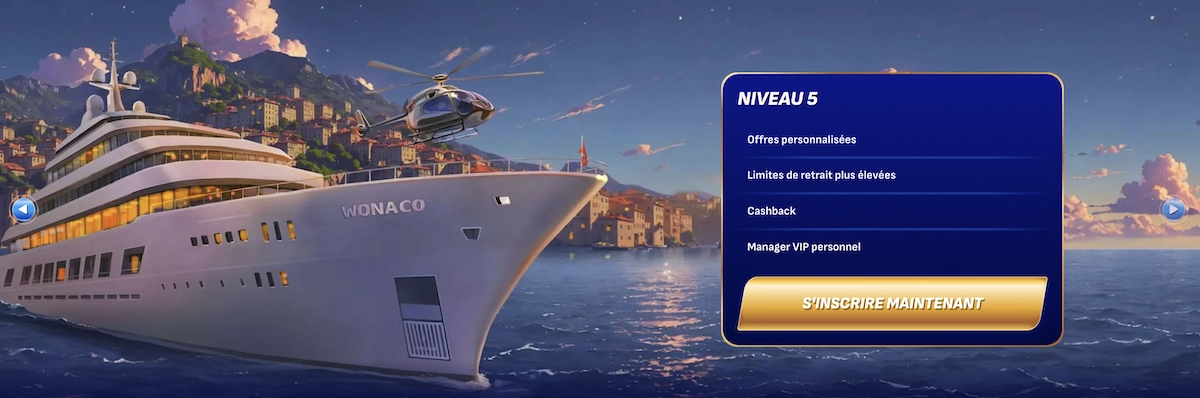 niveau 5 du programme VIP de Wonaco Casino