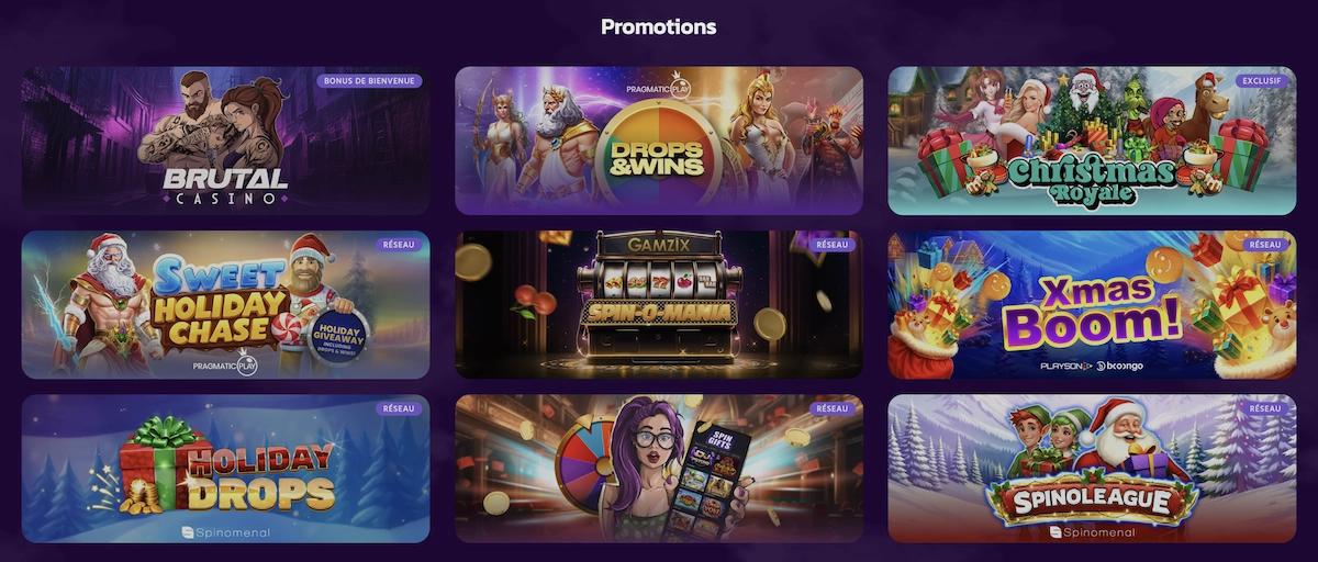 promotion des fetes brutal casino