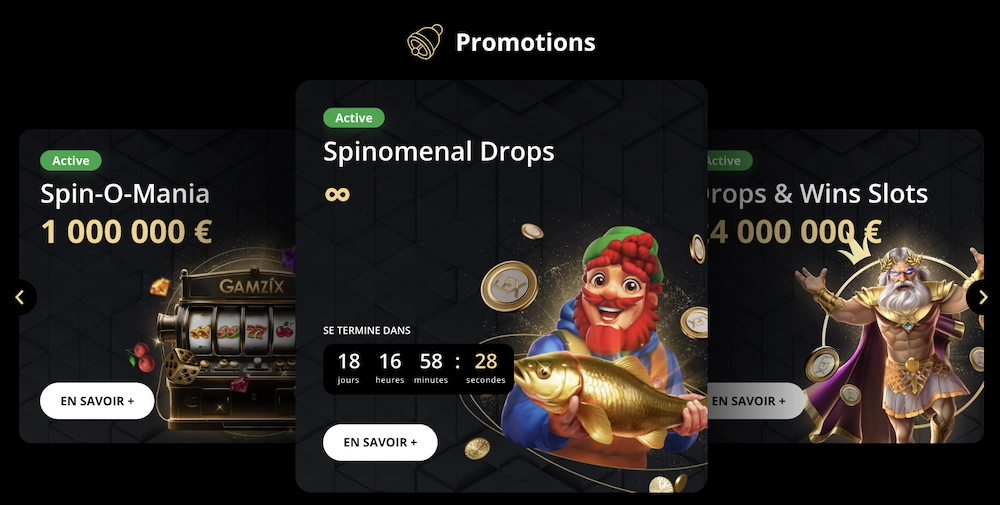 promotions en cours sur le site de Lex Casino en français