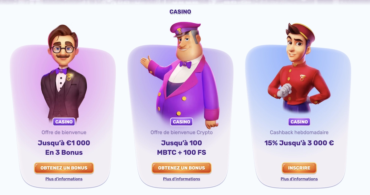 liste des promotions et bonus en cours sur Slots Palace Casino