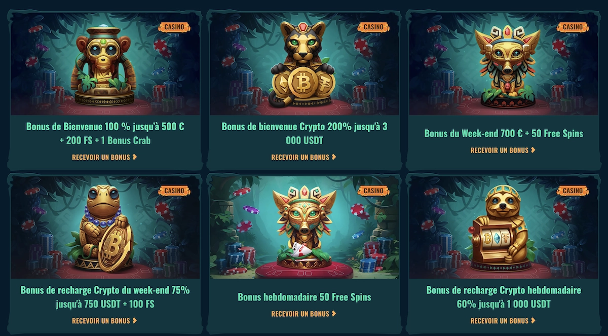 liste des promotions et bonus en cours sur Spinanga Casino