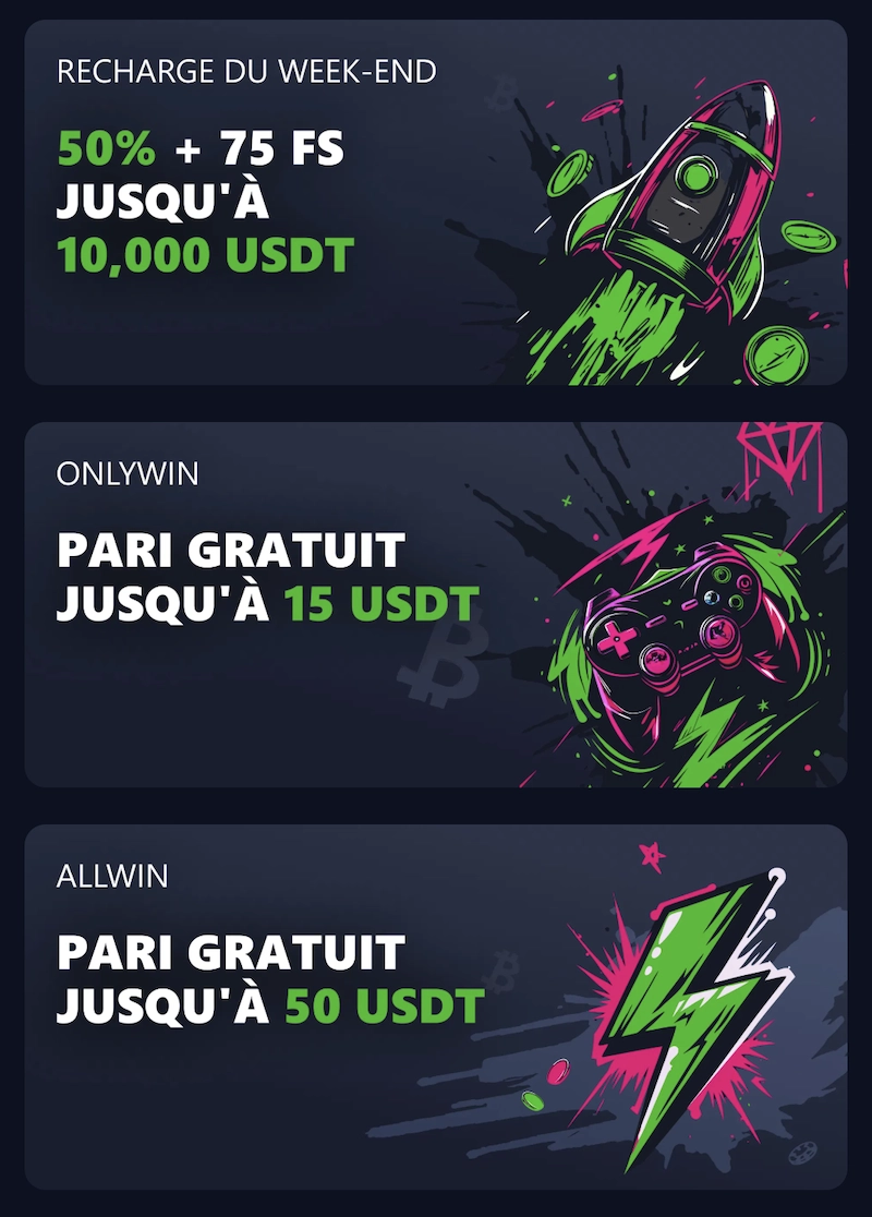 listes des promotions et bonus en cours sur le casino Bets.io