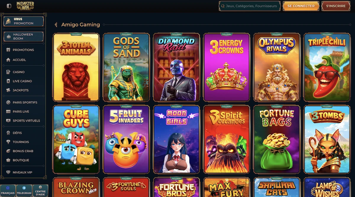 S&eacute;lection de jeux Amigo Gaming sur MonsterWin