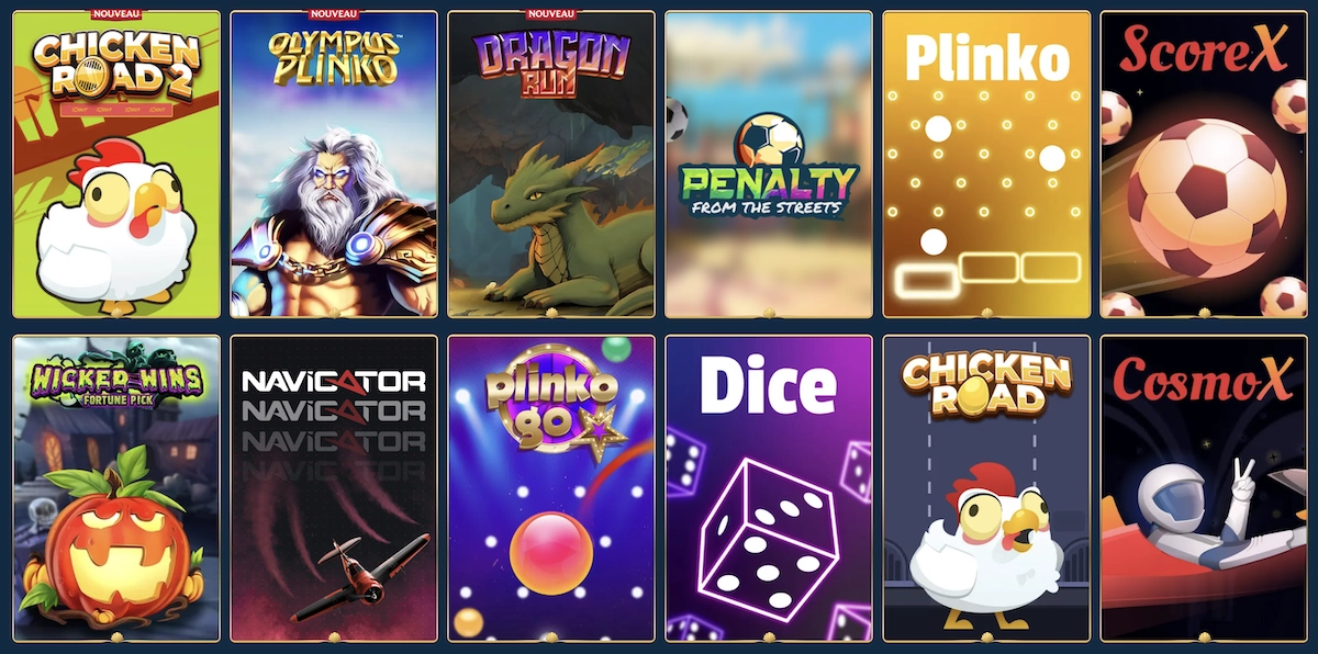 selection de mini jeux sur Aquawin