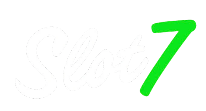 Logo Slot7 Casino repr&eacute;sentant le nom Slot7 en typographie blanche et verte sur fond sombre pour le casino en ligne belge