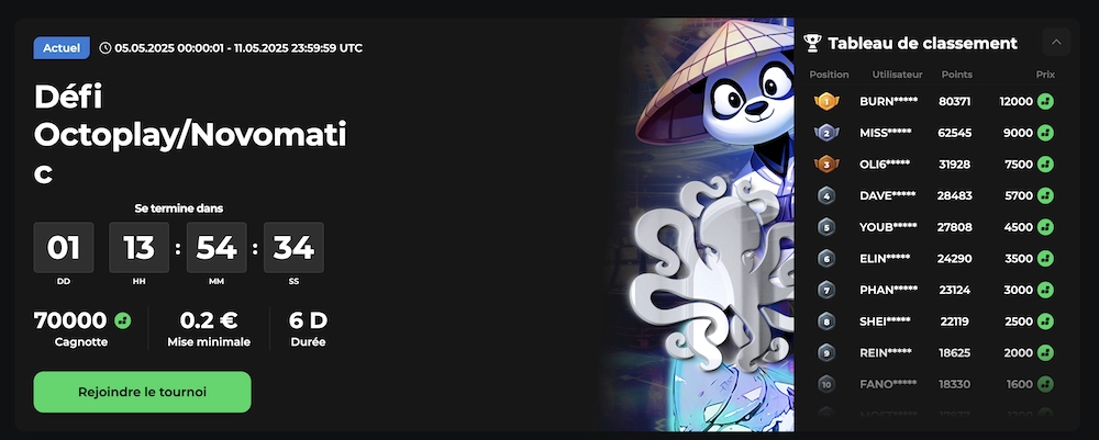 tournois sur les jeux de Betify