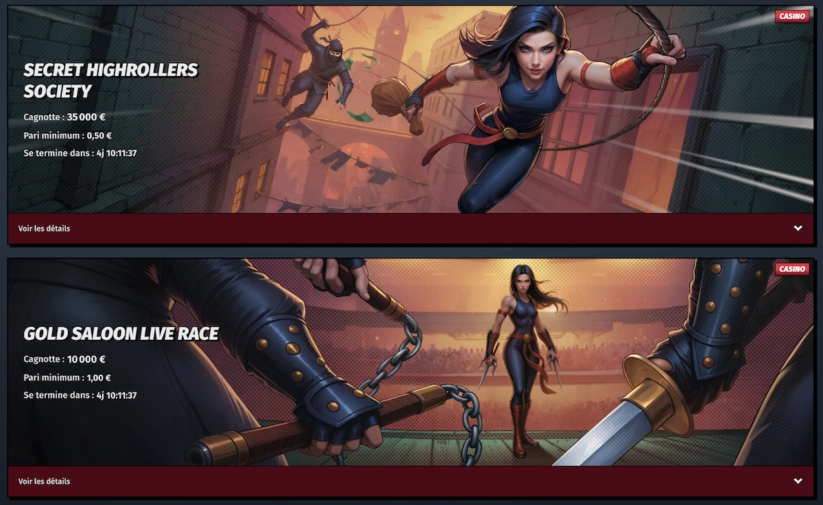 tournois de jeux sur le site de Allyspin Casino