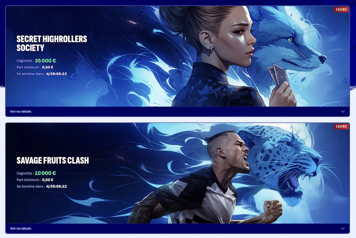 tournois de jeux de casino sur le site Bankonbet