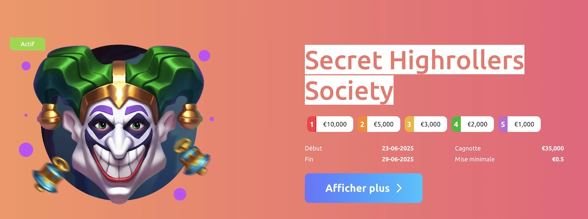 tournois de jeux sur le site de Cadoola