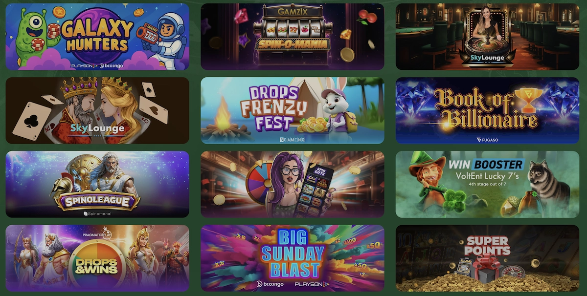 Tournois et promotions Dublinbet avec machines &agrave; sous, SkyLounge et &eacute;v&eacute;nements sp&eacute;ciaux