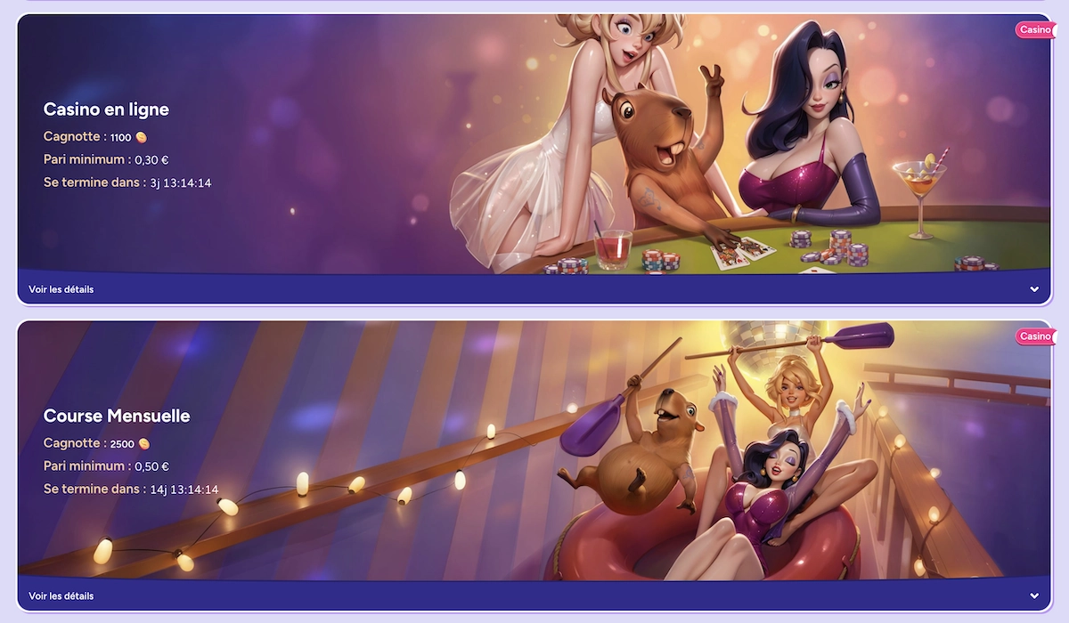 tournois de jeux de casino sur Spinbara